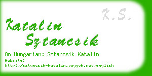 katalin sztancsik business card